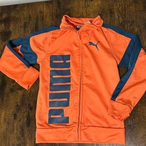 Puma boys orange navy track jacket